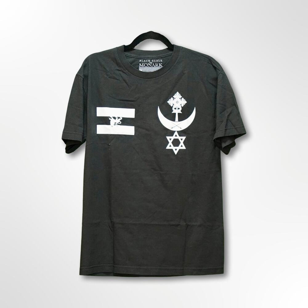 Black Scale Men's Graphic Tee Medium Black White BLVCK SCVLE Streetwear NWOT